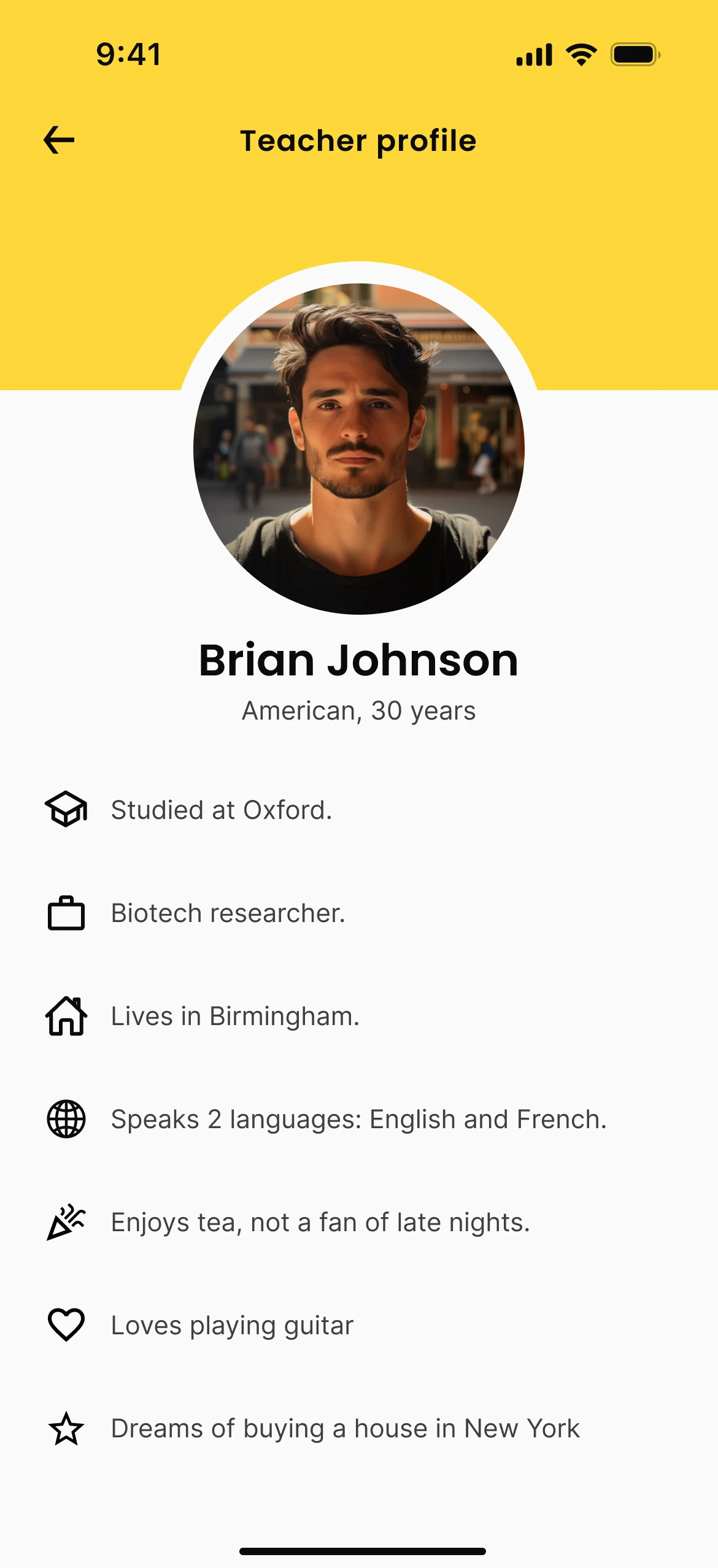 Teacher AI teacher profile
